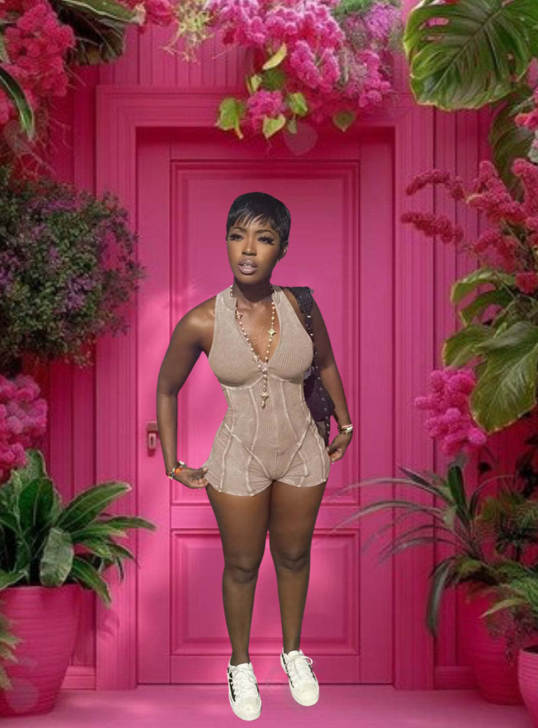 Tan Romper