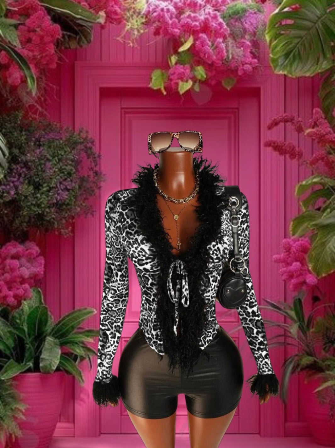 Leopard Fur Top (white)