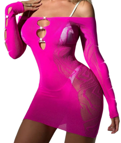 Copy of Off The Chain Dress (hot pink)