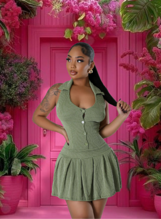 Love Her Down Olive Romper