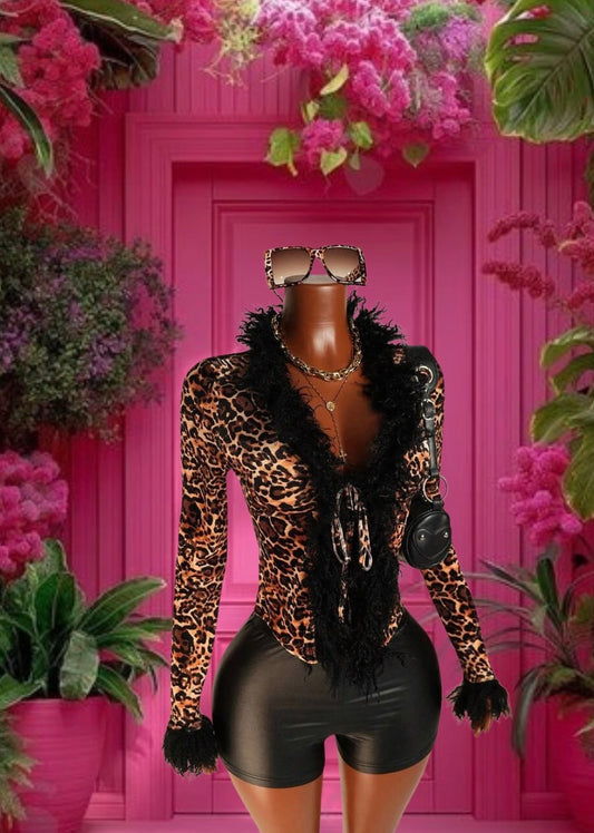 Leopard Fur Top